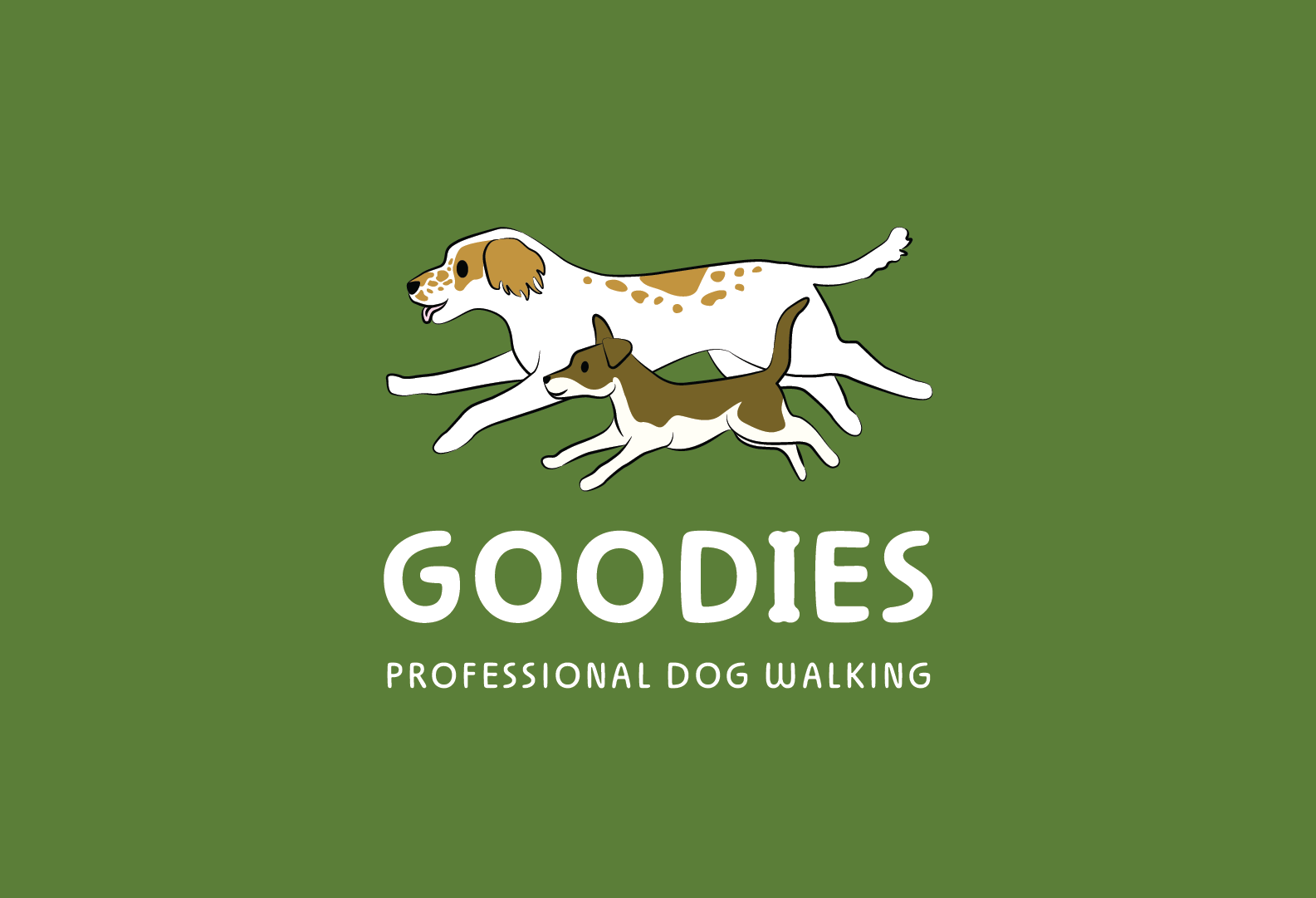GOODIES logo on a dark green background